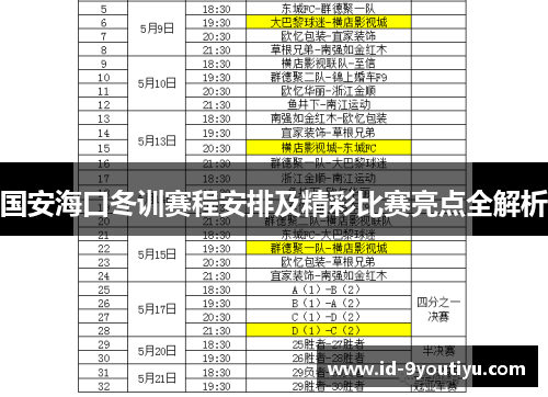 国安海口冬训赛程安排及精彩比赛亮点全解析